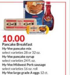 Hy-Vee Pancake Breakfast offer