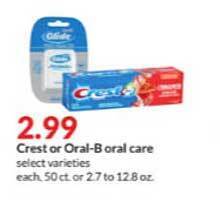 Hy-Vee Crest Or Oral-b Oral Care offer