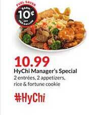 Hy-Vee HyChi Manager's Special offer