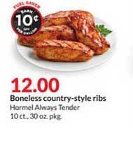 Hy-Vee Boneless Country-style Ribs offer