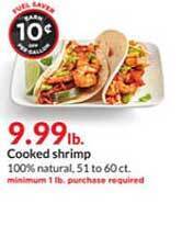 Hy-Vee Cooked Shrimp offer