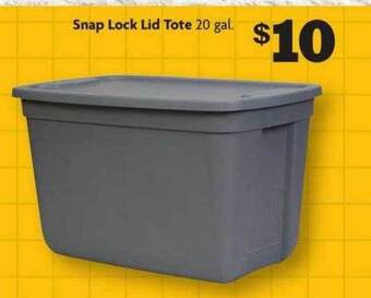 Family Dollar Snap Lock Lid Tote offer