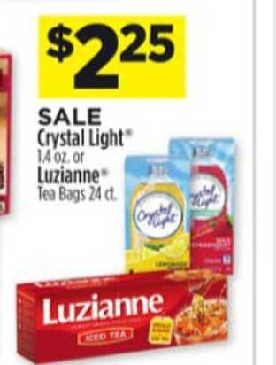Dollar General Crystal Light Or Luzianne offer