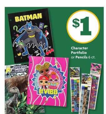 Family Dollar Character Portfolio Or Pencils offer
