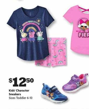 Family Dollar Kids Character Sneakers offer