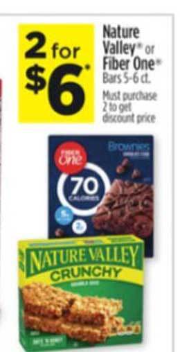 Dollar General Nature Valley Or Fiber One offer