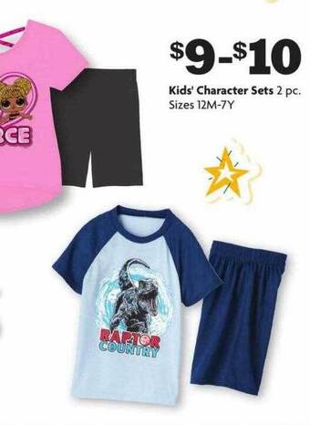 Family Dollar Kids Character Sets offer