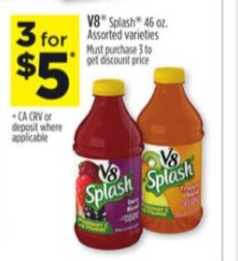 Dollar General V8 Splash offer