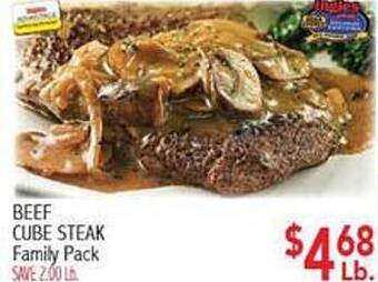 Ingles Markets Beef Cube Steak Family Pack offer
