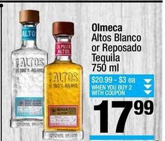 Super King Markets Olmeca Altos Blanco Or Reposado Tequila 750ml offer