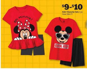Family Dollar Kids Character Sets offer