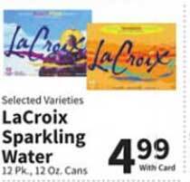 Food City LaCroix Sparkling Water offer