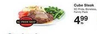 Price Chopper Cube Steak offer