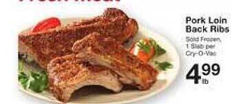 Price Chopper Pork Loin Back Ribs offer