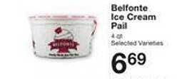 Price Chopper Belfonte Ice Cream Pail offer