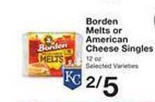 Price Chopper Borden Melts Or American Cheese Singles offer