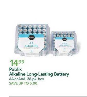 Publix Alkaline Long-lasting Battery
