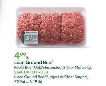 Publix Lean Ground Beef offer