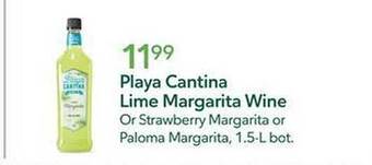 Publix Playa Cantina Lime Margarita Wine offer