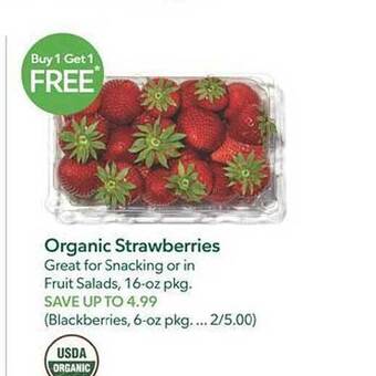 Publix Organic Strawberries offer