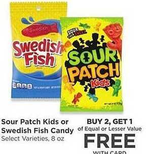 QFC Sour Patch Kids Or Swedish Fish Candy offer
