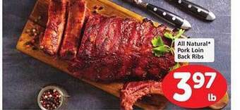 Safeway All Natural Pork Loin Back Ribs offer