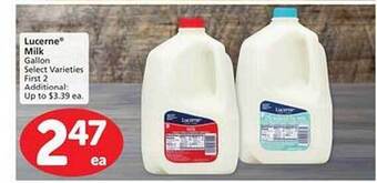 Safeway Lucerne Milk offer