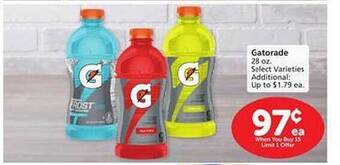 Safeway Gatorade offer