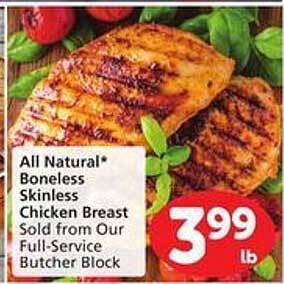 Safeway All Natural Boneless Skinless Chicken Breast offer