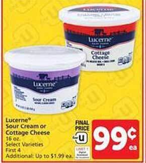 Safeway Lucerne Sour Cream Or Cottage Cheese offer