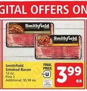 Safeway Smithfield Smoked Bacon offer