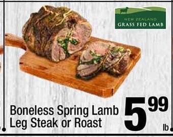 Super King Markets Boneless Spring Lamb Leg Steak Or Roast offer