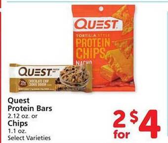 Safeway Quest Protein Bars Or Chips offer