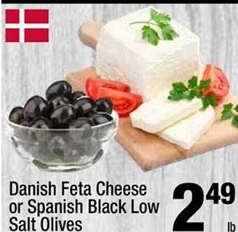 Super King Markets Danish Feta Cheese Or Spanish Black Low Salt Olives offer