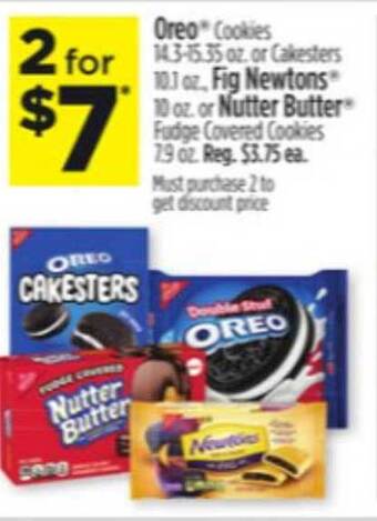 Dollar General Oreo, Fig Newtons Or Nutter Butter offer