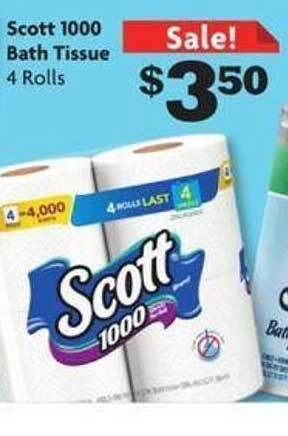 Family Dollar Scott 1000 Bath Tissue offer