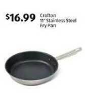 Aldi Crofton 11' Stainless Steel Fry Pan offer