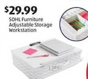 Aldi Sohl Furniture Adjustable Storage Workstation offer