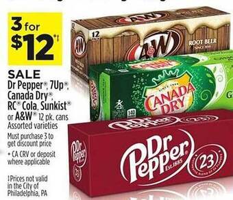 Dollar General Dr Pepper, 7up, Canada Dry, Rc Cola, Sunkist Or A&w offer