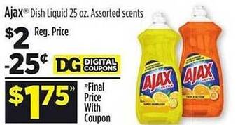 Dollar General Ajax Dish Liquid offer