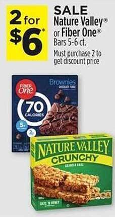 Dollar General Nature Valley Or Fiber One offer