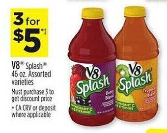 Dollar General V8 Splash offer