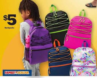 Family Dollar Backpacks offer