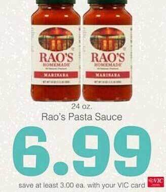 Harris Teeter Rao's Pasta Sauce offer