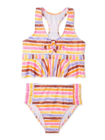 Walmart Wonder Nation Girls Striped Tankini Swimsuit with UPF 50+, Sizes 4-18 & Plus offer