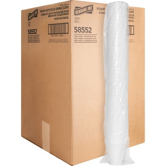 Walmart Genuine Joe Foam Hot, Cold Drink Cups, 12 fl oz, 1000 per Carton, GJO58552 offer
