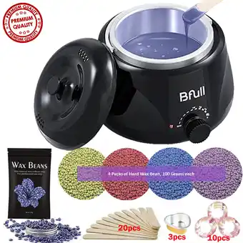Walmart Wax Heater Kit 400g Wax Beans Bfull Wax Warmer for Hair Removal for Legs, Face, Eyebrows, Bikini, Brazilian Waxing Home Salo offer
