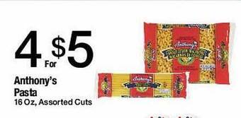 Jons International Anthony's Pasta offer