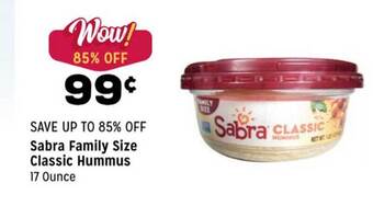 Grocery Outlet Sabra Family Size Classic Hummus offer