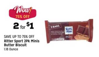 Grocery Outlet Ritter Sport 2pk Minis Butter Biscuit offer